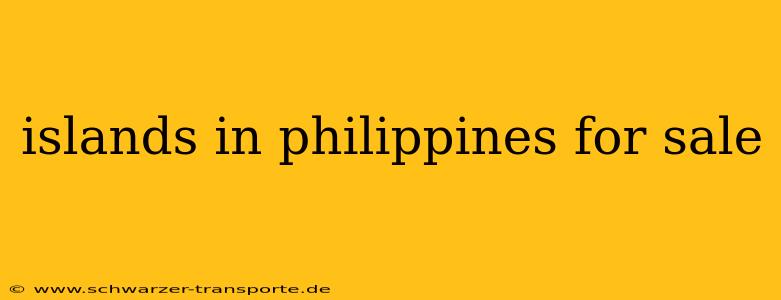islands in philippines for sale