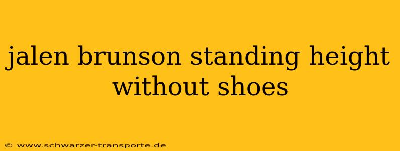 jalen brunson standing height without shoes