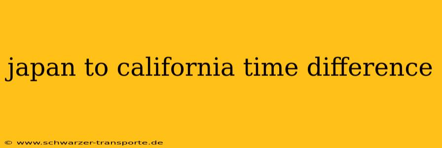 japan to california time difference