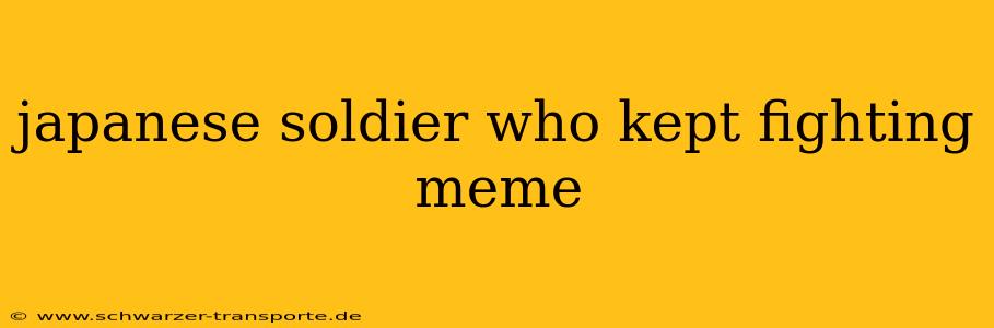 japanese soldier who kept fighting meme