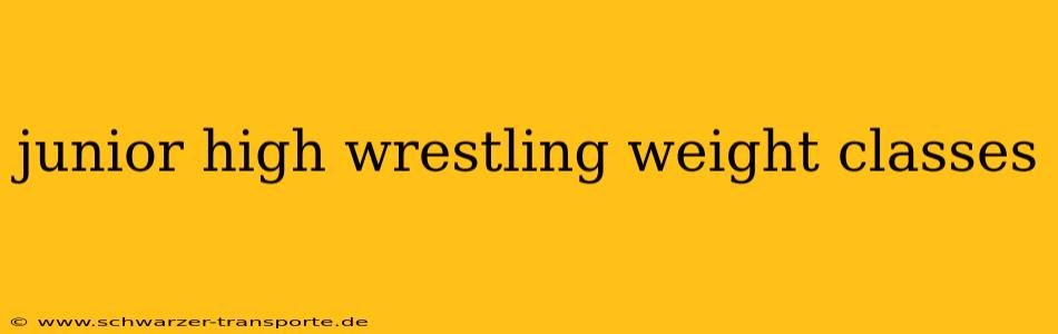 junior high wrestling weight classes