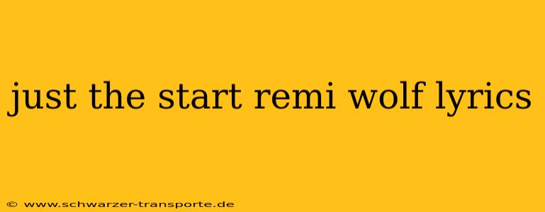 just the start remi wolf lyrics