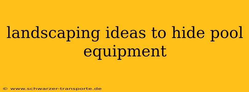 landscaping ideas to hide pool equipment