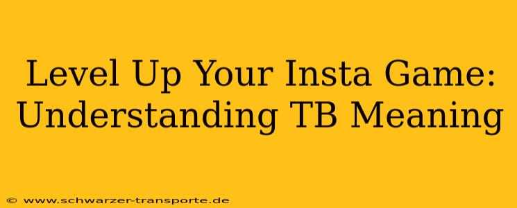 Level Up Your Insta Game: Understanding TB Meaning