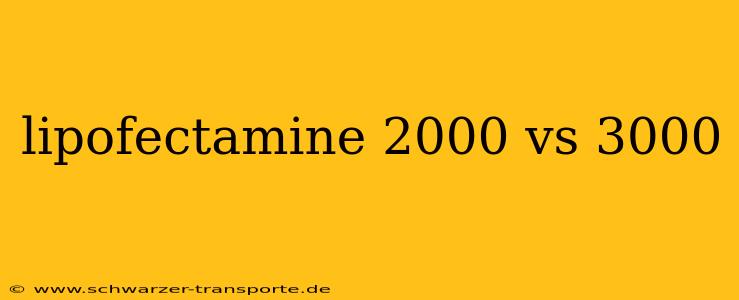 lipofectamine 2000 vs 3000