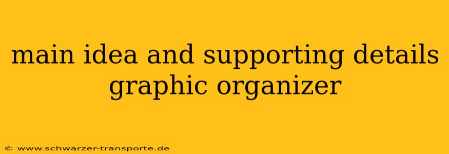 main idea and supporting details graphic organizer
