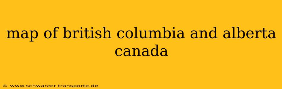 map of british columbia and alberta canada