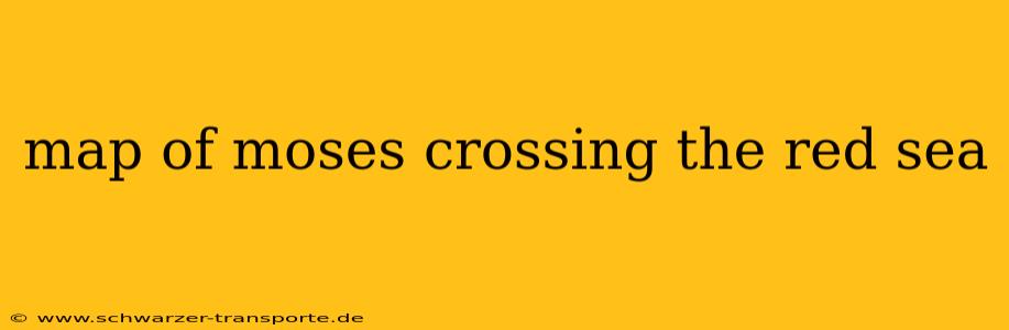 map of moses crossing the red sea