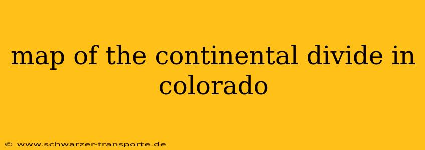 map of the continental divide in colorado