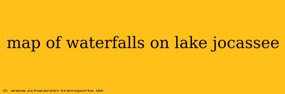 map of waterfalls on lake jocassee