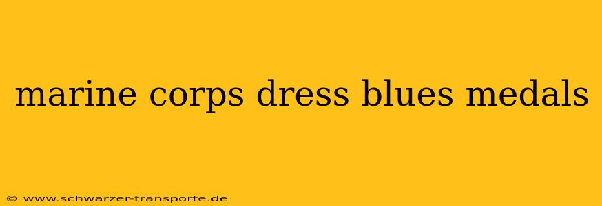 marine corps dress blues medals
