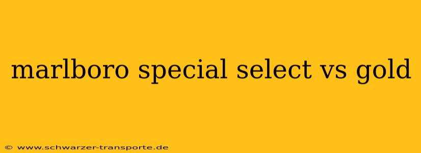marlboro special select vs gold