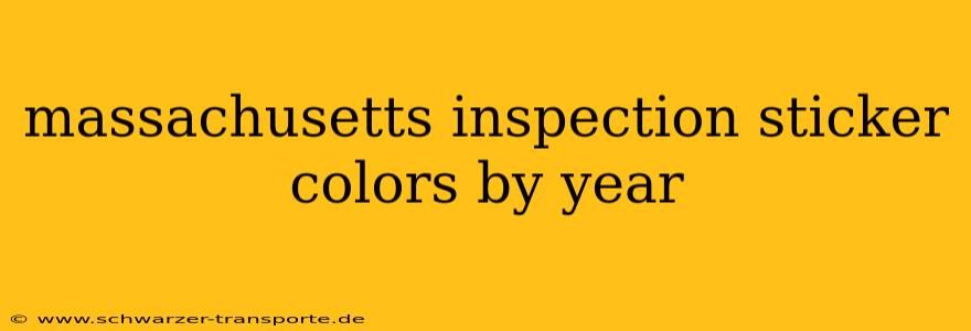 massachusetts inspection sticker colors by year