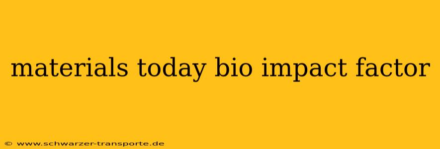 materials today bio impact factor