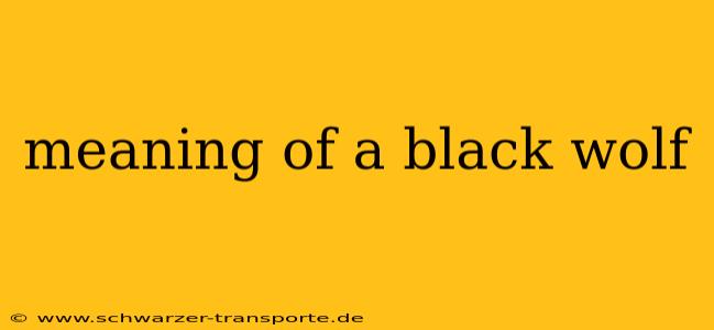 meaning of a black wolf