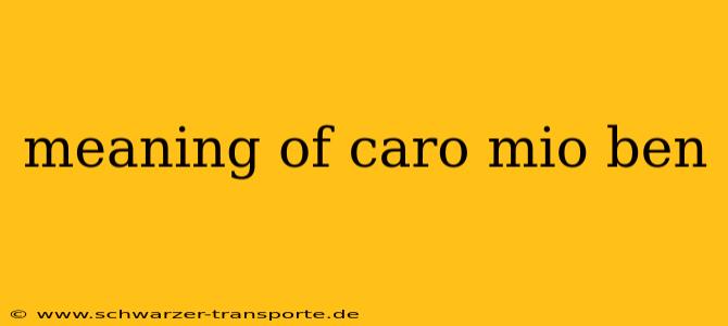 meaning of caro mio ben