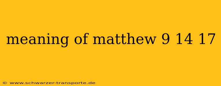 meaning of matthew 9 14 17