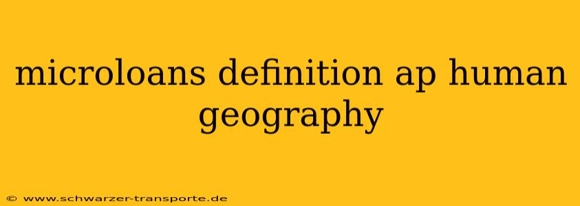 microloans definition ap human geography