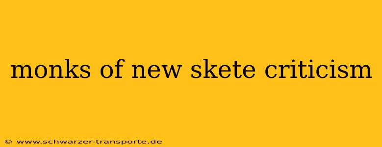 monks of new skete criticism