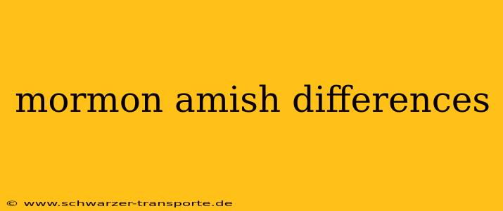 mormon amish differences