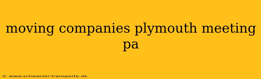 moving companies plymouth meeting pa