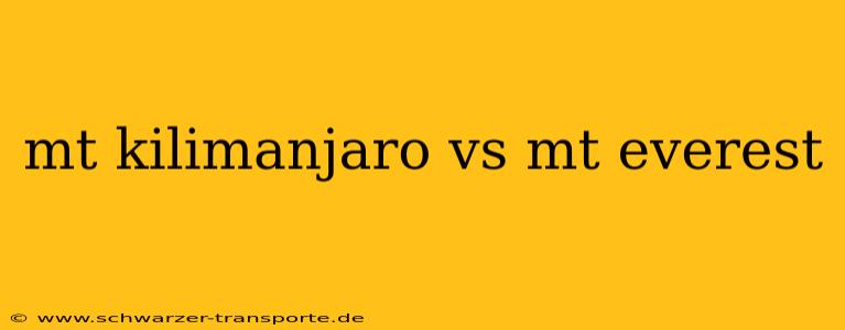 mt kilimanjaro vs mt everest
