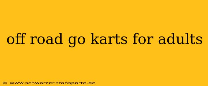 off road go karts for adults
