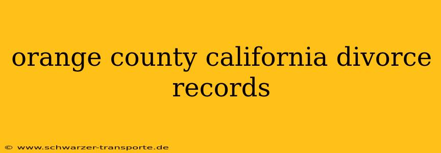 orange county california divorce records
