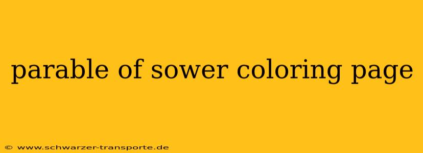 parable of sower coloring page