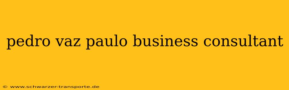 pedro vaz paulo business consultant