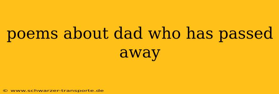 poems about dad who has passed away