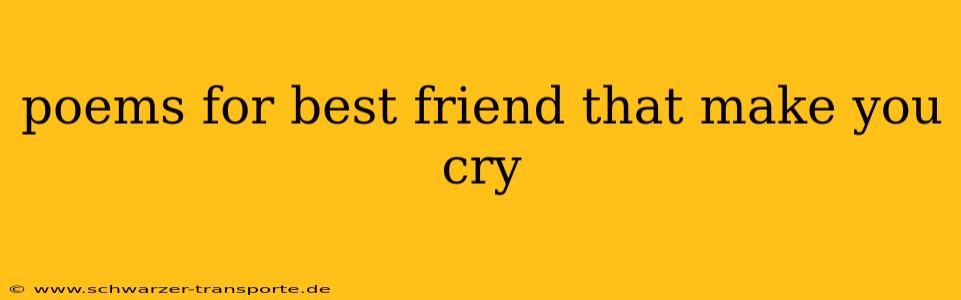 poems for best friend that make you cry