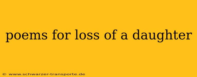poems for loss of a daughter