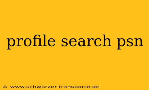 profile search psn