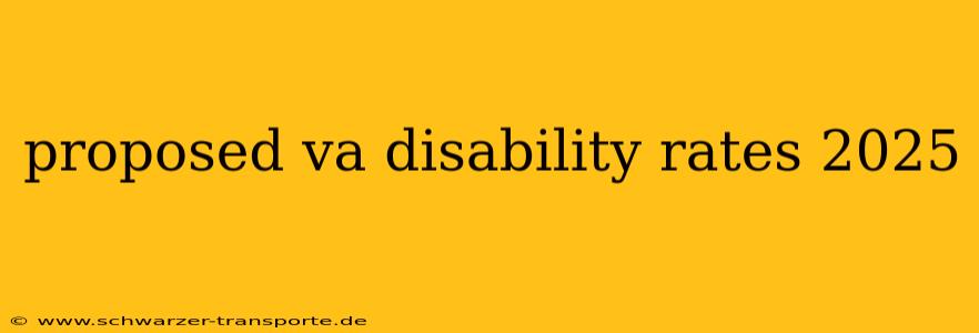 proposed va disability rates 2025