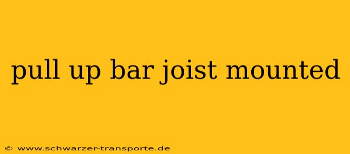 pull up bar joist mounted