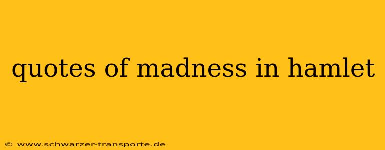 quotes of madness in hamlet