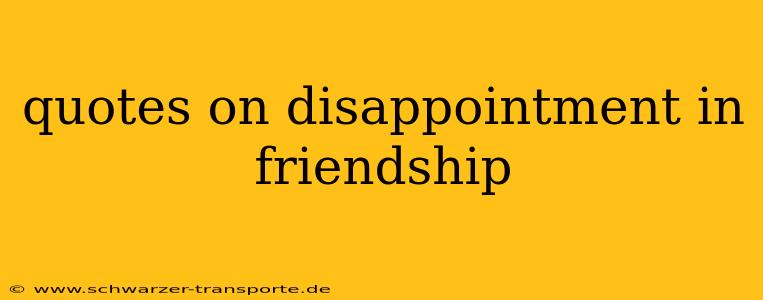 quotes on disappointment in friendship