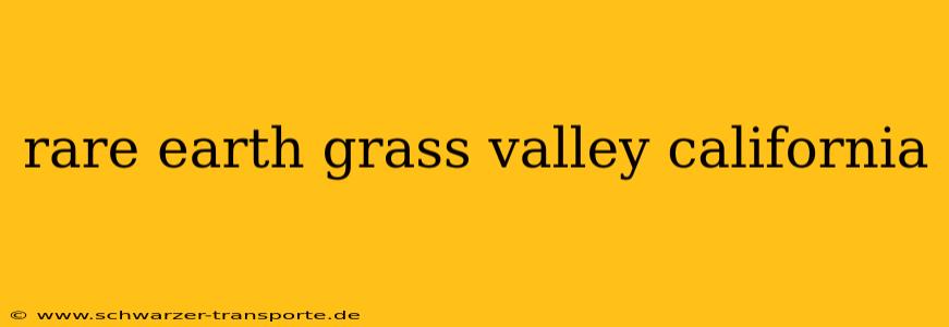 rare earth grass valley california