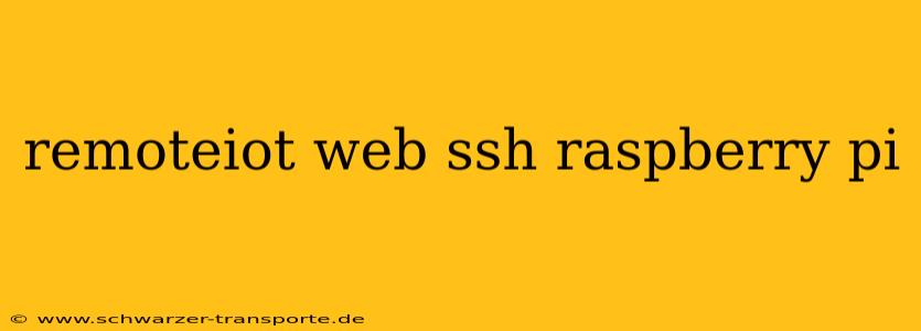 remoteiot web ssh raspberry pi