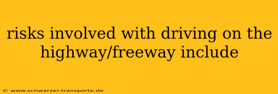 risks involved with driving on the highway/freeway include