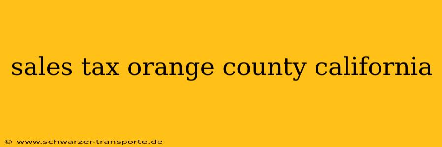 sales tax orange county california