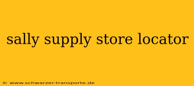 sally supply store locator