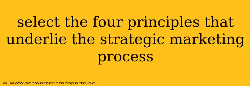 select the four principles that underlie the strategic marketing process