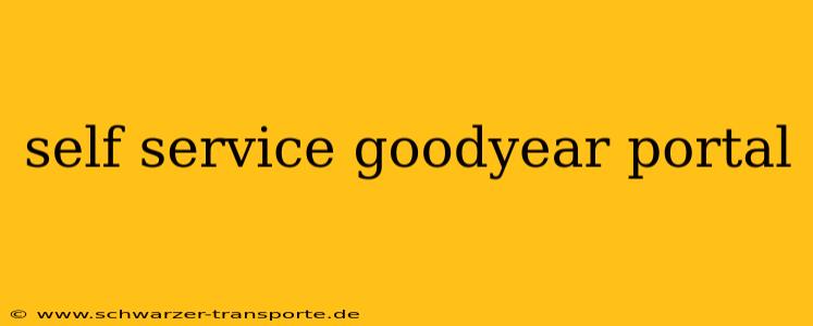 self service goodyear portal