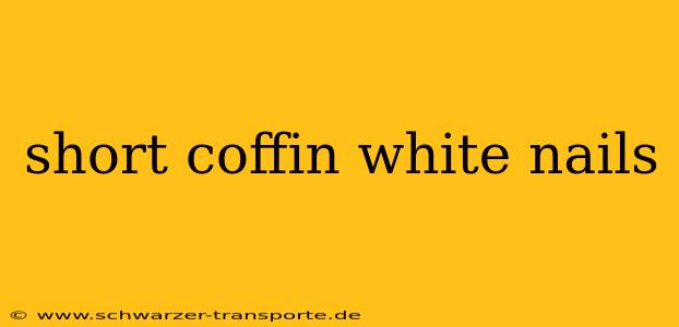 short coffin white nails