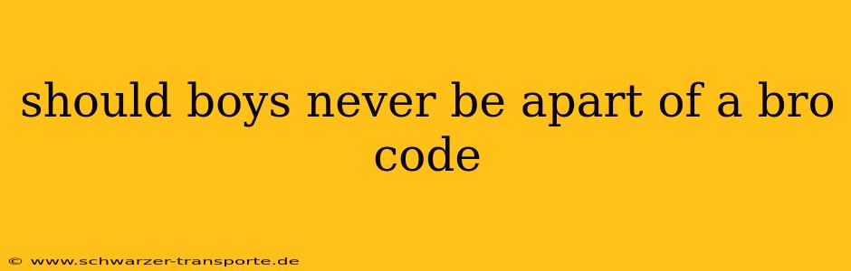 should boys never be apart of a bro code
