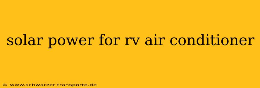 solar power for rv air conditioner