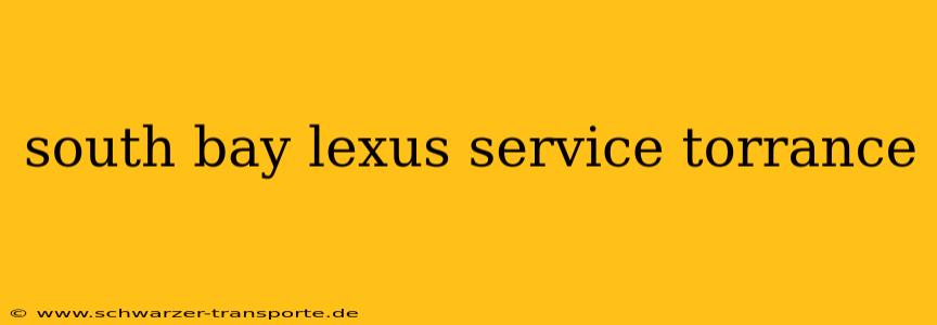 south bay lexus service torrance