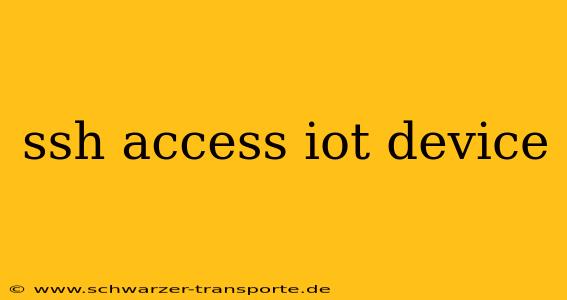 ssh access iot device